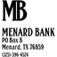 Menard Bank logo