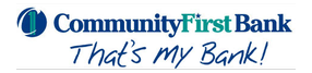 Community First Bank logo