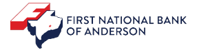 The First National Bank of Anderson logo