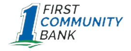 First Community Bank logo
