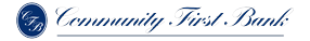 Community First Bank logo