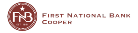 The First National Bank in Cooper logo