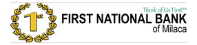 The First National Bank of Milaca logo